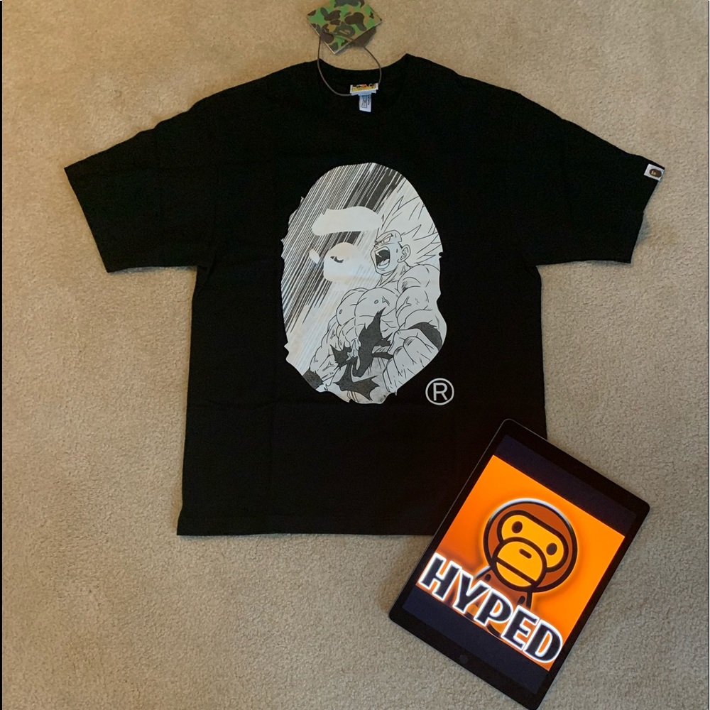 Bape Black Dragon Ball Z Short Sleeve Tee